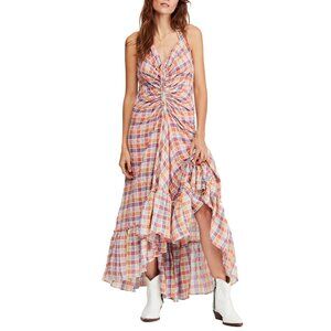 Free People, Rainbow Dreams Maxi Dress, Pastel Rainbow Combo, Size 0, NWT